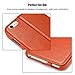 iPhone 6s Plus Case, Benuo [Luxury Series] [Stand Feature] Folio Case Flip Cover, Genuine Leather Case [1 Card Slot] with Magnetic Closure for iPhone 6 Plus/iPhone 6s Plus 5.5 inch (Orange)