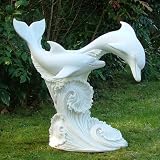 Large Garden Sculptures - Leaping Dolphins Statues