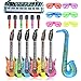 CCINEE 20pcs Inflatable Musical Instruments Set Guitars Microphones Saxphones Keyboard and Plastic Shutter Shading Sunglasses for Kids Party Christmas New Year Favor Supply
