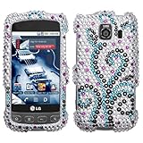 MyBat Frosty With Full Rhinestones Snap-on Hard Phone Protector Case Cover  ....