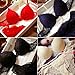 Etosell Women Sexy Deep V Lace Underwire Bra Set Push Up Bra Outfit Black 34B