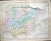 1860 Map Spain Portugal Ibiza Menorca Majorca Gibraltar