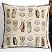 Bolin Decorative Jacquard Throw Pillow Cushion Cover 18 by 18 Inches,Golf