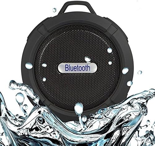 Ozright Wireless Bluetooth 3.0 Waterproof Outdoor / Shower Speaker, with 5W Speaker/Suction Cup/Mic/Hands-Free Speakerphone - Black