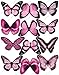 Cakeshop 12 x PRE-CUT Light Pink Edible Butterfly Cake Toppers