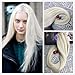 Moresoo 24 inch 50g/20pcs 100% Straight Unprocessed Remy Virgin Human Hair Platinum Blonde Color #60 Seamless Skin Weft Tape In Hair Extensions