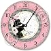 Item C9006 Fifties Retro Pink Poodle Decorative Wall Clock
