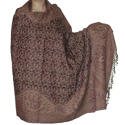 Shawls from India Jamwar Wool Outerwear 80 x 40 inches (jmwr706)