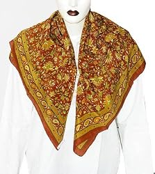 Square Scarf in Crepe Silk Handpainted 36 x 36 inches (sqsrf031)