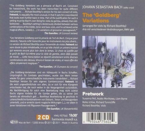Bach, J.S.: Goldberg Variations arranged for viols