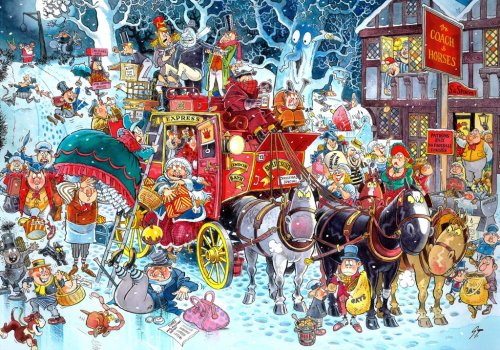 Childrens Toyshop  Toys : Jumbo Puzzle - 2007 Christmas Puzzle - Christmas Spirits (1000 pieces)
