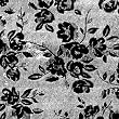 FOIL GIFT WRAP PAPER 7-1/2 INCHES WIDE FLORAL SILVER