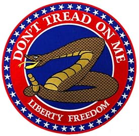 Large Don't Tread On Me Embroidered Patch Iron-On Patriotic Snake Emblem