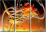 Framed Huge 3 Panel Abstract Modern Canvas Art Fairy Giclee Canvas Print