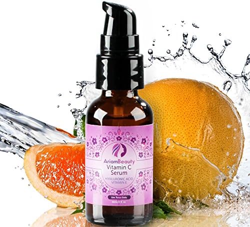 Ariam Beauty Vitamin C Serum Instinctual for Beautiful Youthful Face 20% Vitamin C&E Hyaluronic Acid Serum Nutrient Rich Anti Aging Anti Wrinkle Serum.