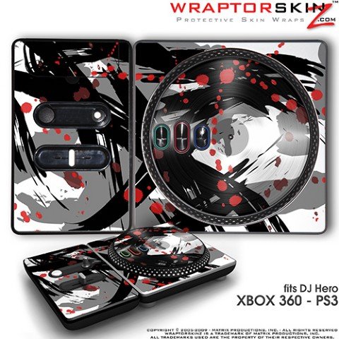 DJ Hero Skin Abstract 02 Red fit XBOX 360 and 