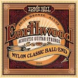 Ernie Ball 2069 Earthwood Folk Nylon, Clear & Gold Ball End
