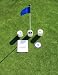 Practice Putting Green - Natural or Synthetic - Accessory Kit - 3 Cups & Blue Marker Flag, DVD