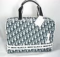 Dior Handbags (Blue/White) Coated Canvas CPD44215 Trotter Document Briefcase Bag