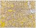 Map Marketing Central London Street Map Unframed 1 Mile-3 inches W1020xH760mm - Ref CENT