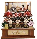 ひな人形 十五人揃い 木製三段 御殿台付 平飾りも可! 1553 段飾り 雛人形