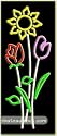Flowers Logo (vertical) Neon Sign