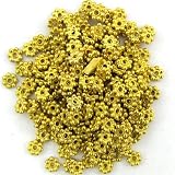 220 5mm gold plated daisy spacer beads