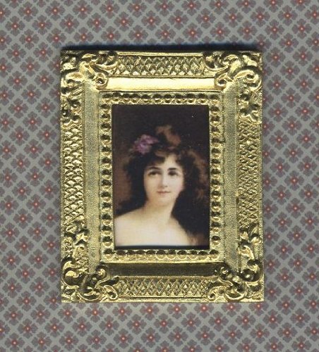 Dollhouse Miniature Framed Print of a Victorian Beauty
