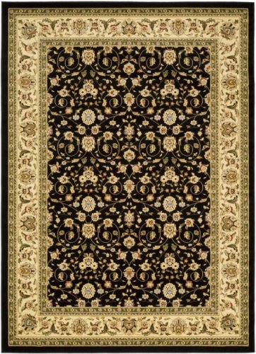 Safavieh Lyndhurst Collection LNH316B Black and Ivory Area Rug, 9-Feet by 12-Feet On Sale