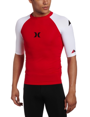 Hurley Mens  One and Only Short Sleeve Rashguard