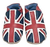 Union Jack, cute soft leather Baby Shoes in navy XLarge 18-24 months [並行輸入品]