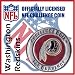 Washington Redskins NFL Football Helmet Challenge Coin Poker Card Guard with Air Tite Holder