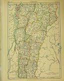 1888 AMERICA MAP VERMONT BRITANNICA NINTH EDITION PRINT