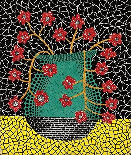 Kusama Yayoi, titulo: flowers, LITHOGRAPHY TECNIQUE 38X28 cmts . PAPER BFK France (WATERMARK) edition 100