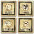 Walkin' Sticks-Bullets-Cowboys-Dead Man's Hand Set by Jocelyne Anderson-Tapp 15"x15"