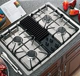GE Profile : JGP990SELSS 30in Gas Modular Cooktop with Three-Speed Downdraft Ventilation