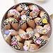 Gourmet Food : DOSE OF GOOD FORTUNES: A Dozen Dark and White Chocolate Hand-Dipped Fortune Cookies Decorated for a Happy Birthday & Nestled in a Gold Container