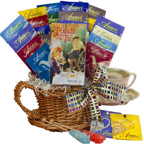 Childrens Toyshop  Gourmet Food : A Spot of Tea? Tea Cup Sampler Gift Basket - A Great Gift For Her!