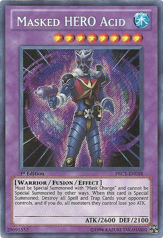 Yu-Gi-Oh! - Masked HERO Acid (PRC1-EN018) - 2012 Premium Tin - 1st Edition - Secret Rare On Sale