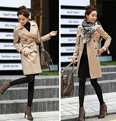 (ジャパナイス)JapaNice トレンチコート レディース ブランド おしゃれ かわいい 人気 の スプリング コート 【春 秋 通勤 通学 デート にも 大きいサイズ 有り】ベルト+保証書 付 嬉しい 3点セット STー690A