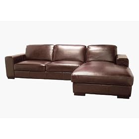 Wholesale Interiors A3022-J001-Dark Brown Full Leather Sofa