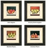 International Arts Gala Apples - Granny Smith Apples - Bartlett Pears - Cosmos Pears Framed Artwork