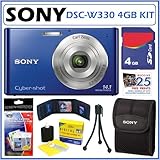 Sony DSCW330 BLUE DSCW330L DSC-W330 14.1MP Digital Camera with 4x Wide Angl ....