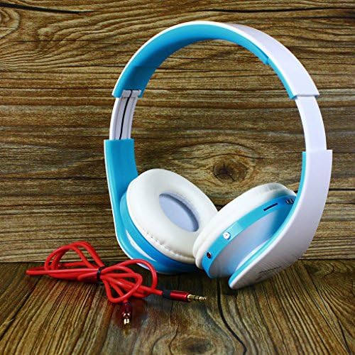 Foldable Wireless Bluetooth Stereo Headphone Headset W/Mic FM TF For Phone Pad (Color: Blue)