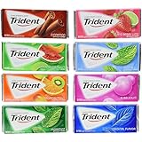 All AMERICAN GUM ASSORTMENT - TRIDENT GUM - 3 Each / 24 Packs- EZ-SHIP PACK