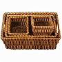 Whitney Design ML-9195 Rectangular-Shaped Woven-Willow Basket, Set of 4