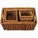 Whitney Design ML-9195 Rectangular-Shaped Woven-Willow Basket, Set of 4