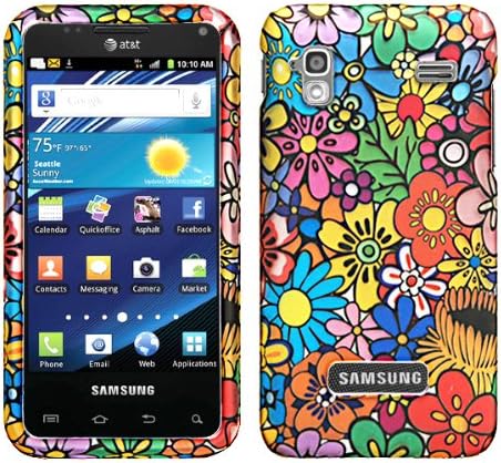 4 items Combo: ITUFFY (TM) LCD Screen Protector Film + Mini Stylus Pen + Case Opener + Pink Green Orange Blue Purple Spring Cartoon Color Daisy Flower Design Rubberized Snap on Hard Cover Protector Shell Faceplate Skin Case for At&t Samsung (Captivate Glide) i927