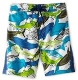 Kitestrings Boys 2-7 Toddler Shark Microfiber Swim Trunk