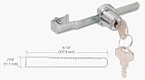 C.R. LAURENCE 2040KA CRL Chrome Keyed Alike Sliding Glass Door Lock